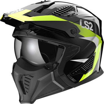 Casque LS2 OF606 DRIFTER TRIALITY Noir/Jaune 22.06 Casque LS2 OF606 DRIFTER TRIALITY Noir/Jaune 22.06