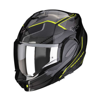 Casque moto modulable Scorpion EXO-TECH EVO ANIMO NOIR / JAUNE