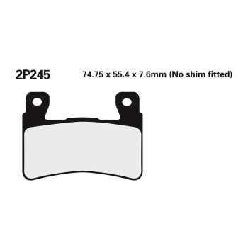 Plaquettes de frein semi-metal Nissin 2P245 NS