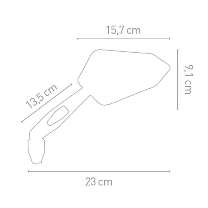 Motorcycle rearview mirror Chaft FINE reversible