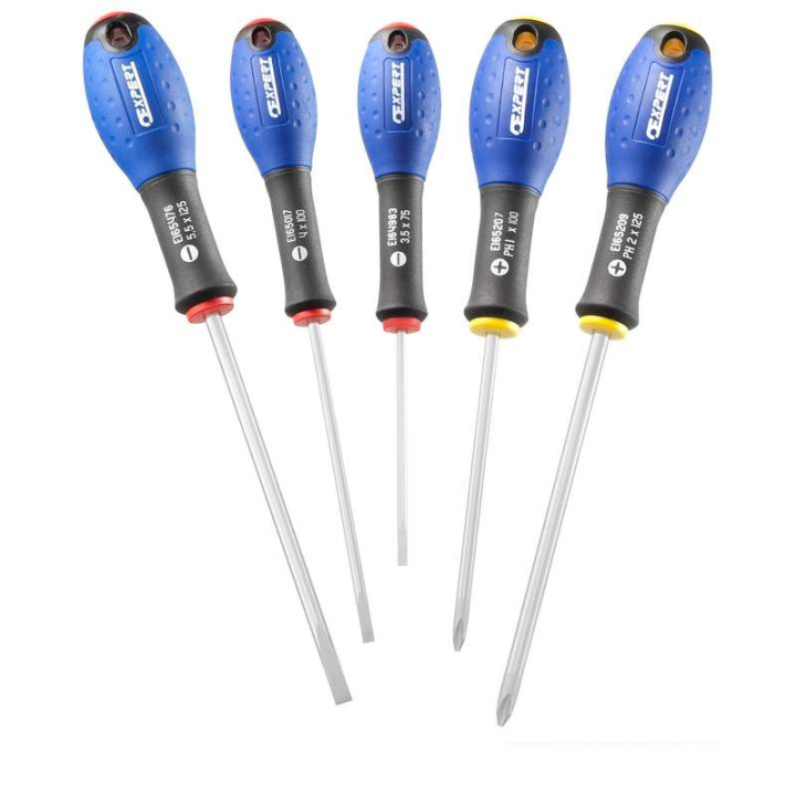 Jeu de 5 tournevis Fente et Phillips Expert Stanley