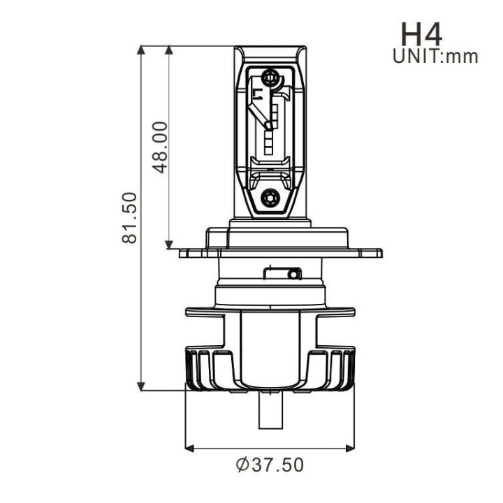 Ampoule phare LED H4 12V 16W/2200 lumens