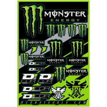 Planche de stickers D'COR MONSTER ENERGY Planche de stickers D'COR MONSTER ENERGY