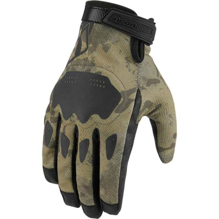 Icon HOOLIGAN CAMO CE motorcycle gloves