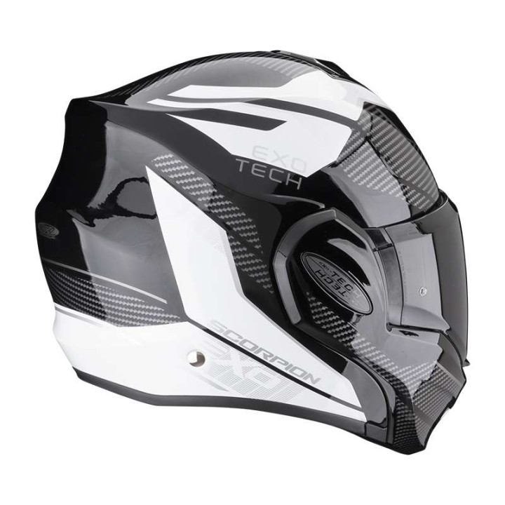 Casque moto modulable Scorpion EXO-TECH EVO ANIMO NOIR / BLANC