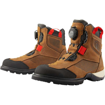 Motorcycle boots Icon STORMHAWK Brown