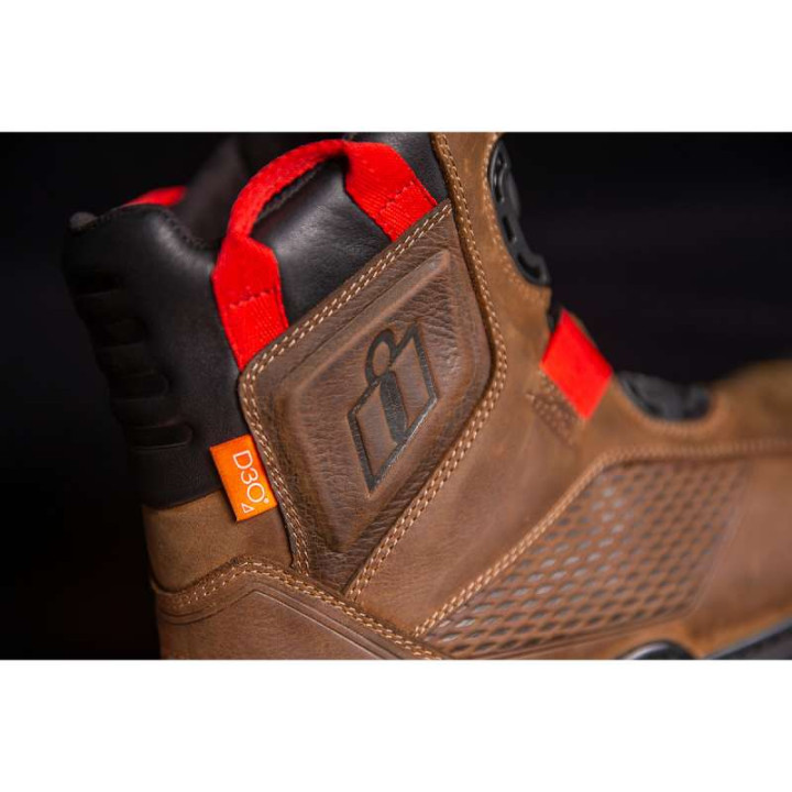 Motorcycle boots Icon STORMHAWK Brown