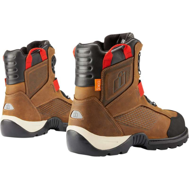 Motorcycle boots Icon STORMHAWK Brown