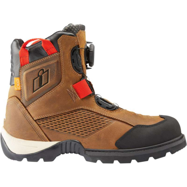 Motorcycle boots Icon STORMHAWK Brown
