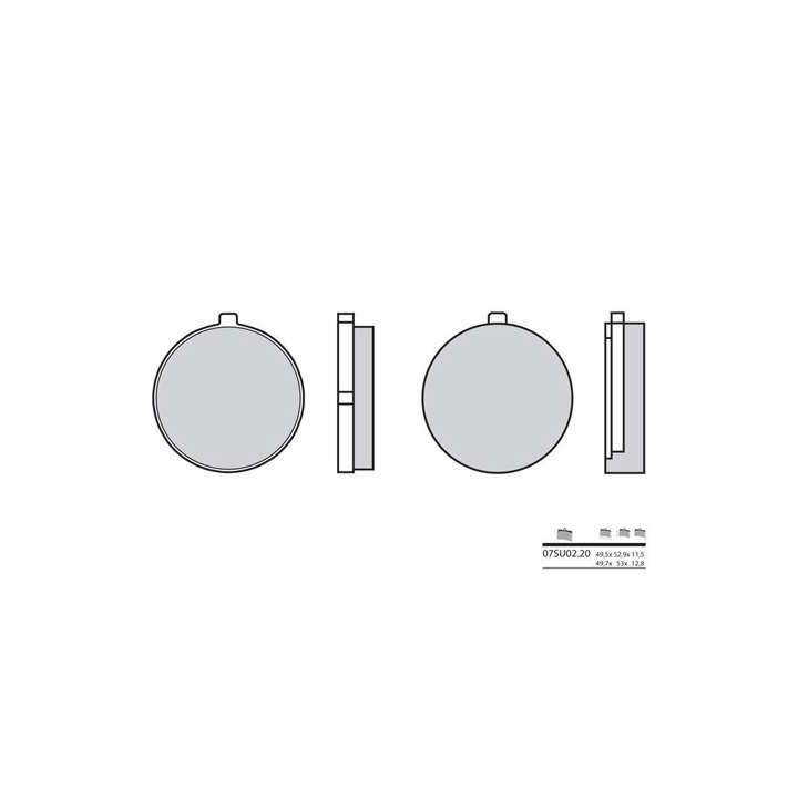 Plaquettes de frein organique BREMBO 07SU0220