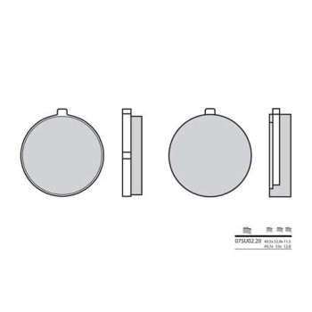 Plaquettes de frein organique BREMBO 07SU0220