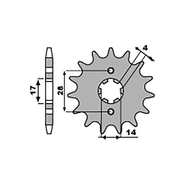 Pignon PBR 15 teeth not 428 type 2118 Pignon PBR 15 teeth not 428 type 2118