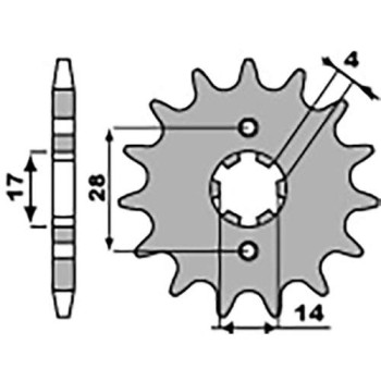 Pignon PBR 15 dents pas 428 type 2118 Pignon PBR 15 dents pas 428 type 2118