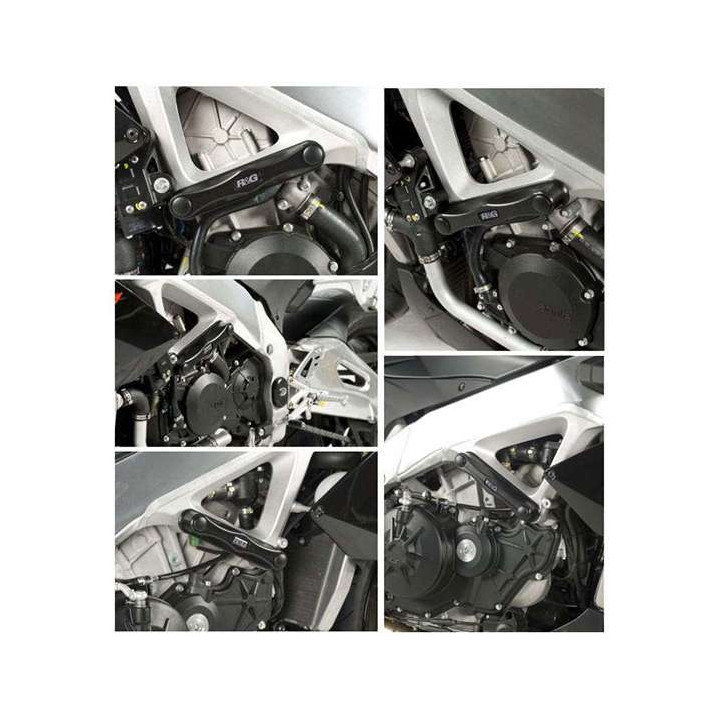 Tampons de protection de cadre R&G Racing (FSK0001BK) Aprilia RSV4/Tuono V4