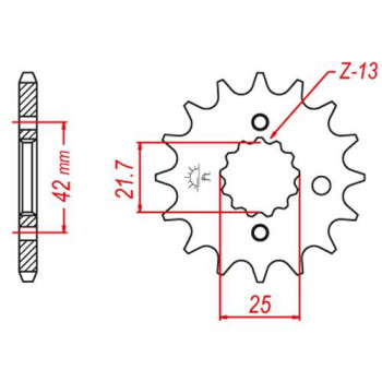 Pignon JT 17 dents pas 530 type 513