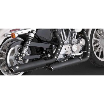 Vance &amp- Hines TWIN SLASH muffler Black (46839) Harley SPORTSTER 04-13