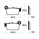 Cross brake pads Tecnium MO290