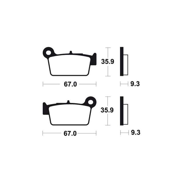 Cross brake pads Tecnium MO290