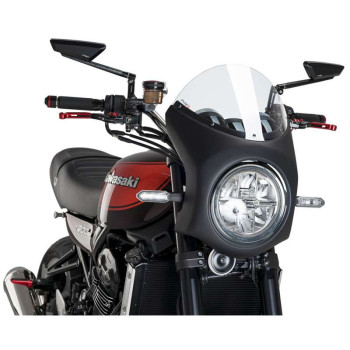 Semi-carénage Puig RETRO Noir Mat (9595) Kawazaki Z900RS