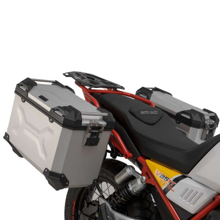 SW-Motech TraX ADVENTURE 37/45L aluminum suitcase kit Moto Guzzi V85 TT SW-Motech TraX ADVENTURE 37/45L aluminum suitcase kit Moto Guzzi V85 TT