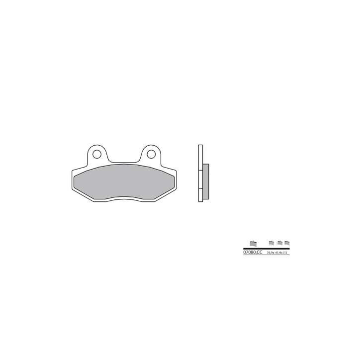 Plaquettes de frein carbone céramique avant BREMBO 07080CC