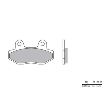 Plaquettes de frein carbone céramique avant BREMBO 07080CC