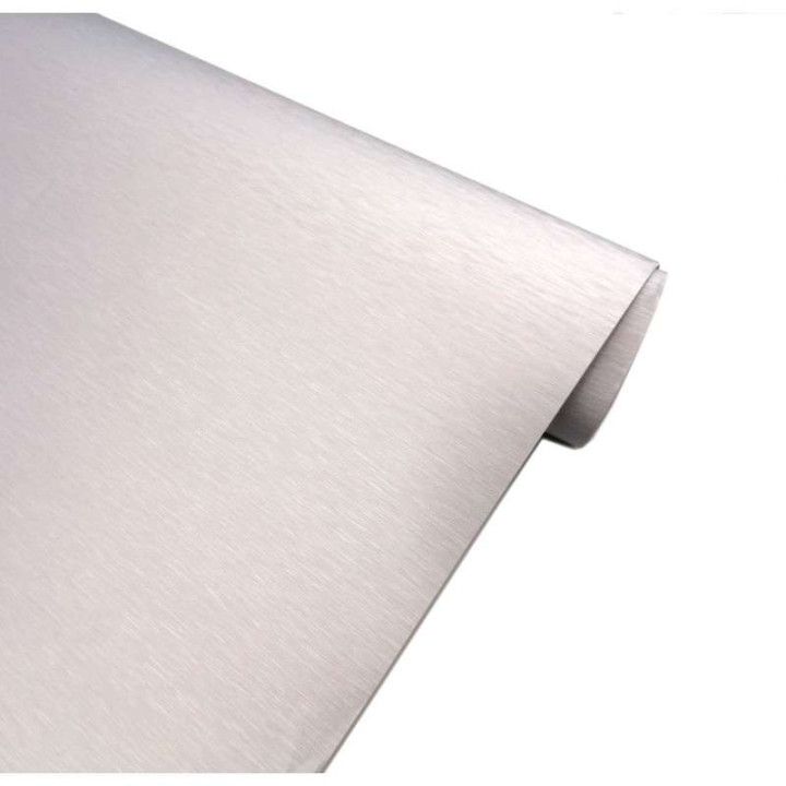 Sticker covering imitation brushed aluminium 30x150 cm