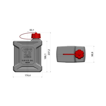 Bidon d'essence Givi TAN01 2,5 Litres