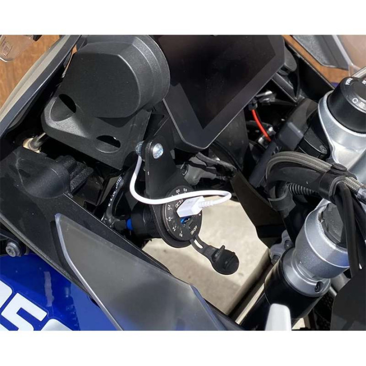 Support pour prise 12v / USB BMW R1200/1250 GS