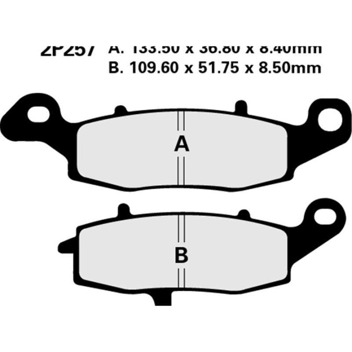 Plaquettes de frein semi-metal Nissin 2P257NS