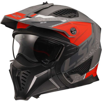 LS2 OF606 DRIFTER DEVOR helmet Grey/Red 22.06