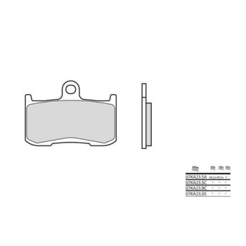 Plaquettes de frein carbone ceramique racing BREMBO 07KA23RC