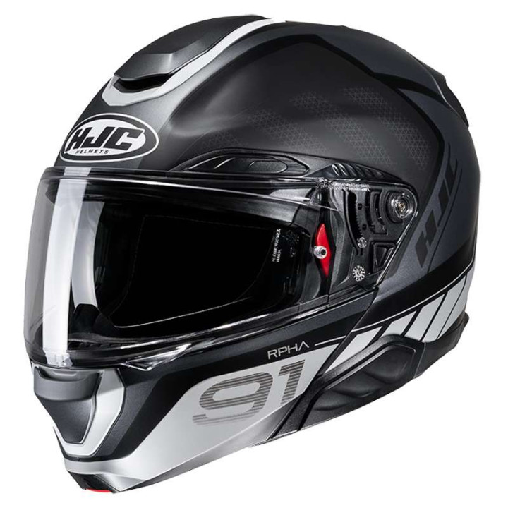 Modular motorcycle helmet HJC RPHA 91 RAFINO BLACK/GREY
