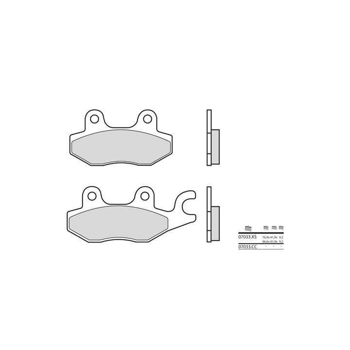 Ceramic front/rear brake pads BREMBO 07033CC