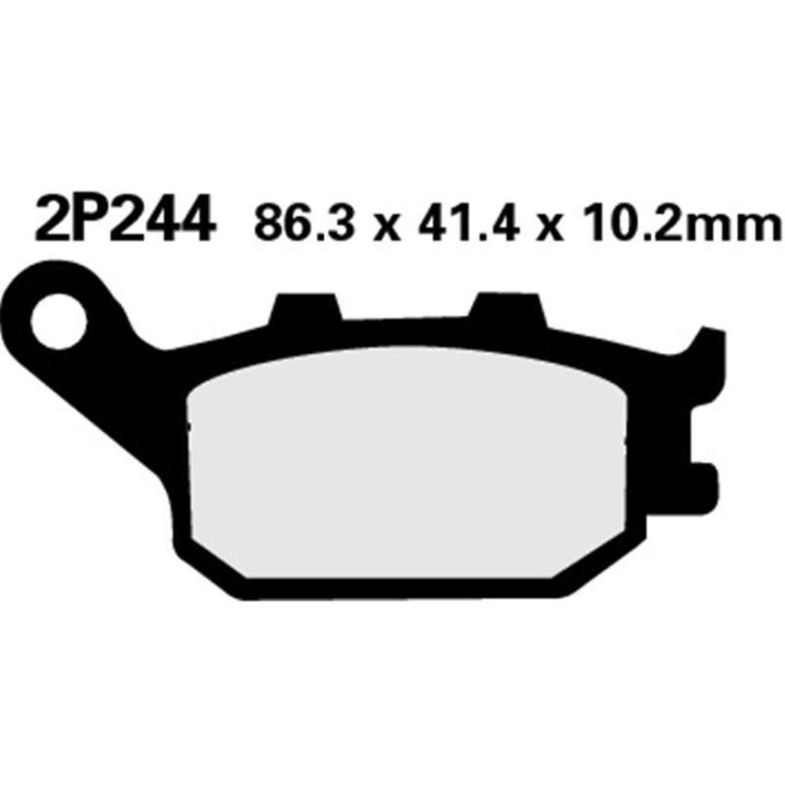 Nissin 2P244 NS semi-metal brake pads