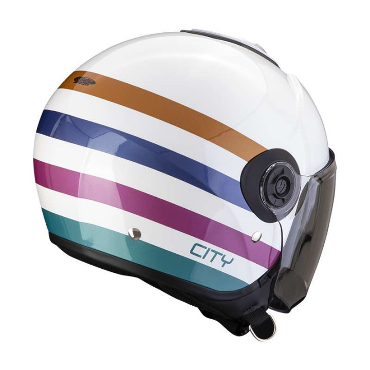 Casque moto Scorpion EXO-CITY II BEE Blanc / Vert / Or