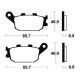 Tecnium MR157 sintered metal brake pads