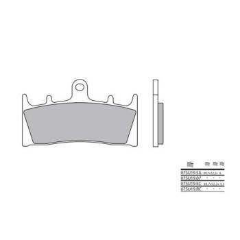 Plaquettes de frein carbone ceramique racing BREMBO 07SU19RC