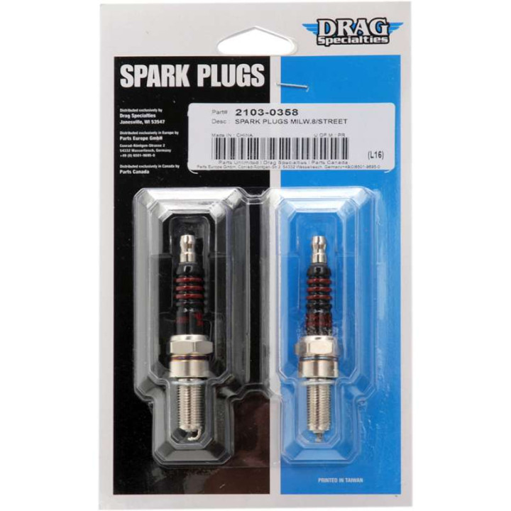 Bougies (x2) standard DRAG SPECIALTIES E18-6724DS Bougies (x2) standard DRAG SPECIALTIES E18-6724DS