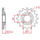 Pignon JT 17 dents pas 525 type 1529