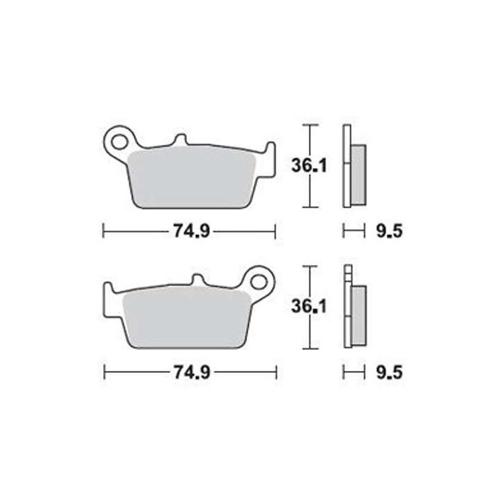 Brake pads sinter BRAKING 701CM46 