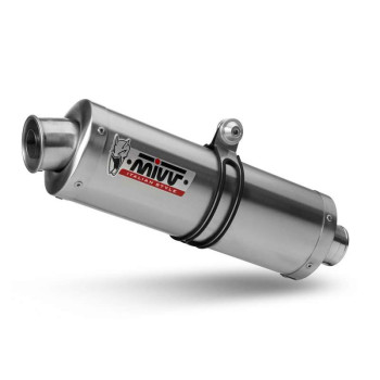 Mivv-approved muffler OVAL Classic Inox (S.042.LX2) Suzuki DL1000/DL1050 V-Strom/XT