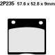 Semi-metal brake pads Nissin 2P235 NS