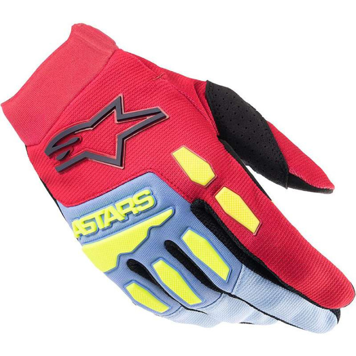 Alpinestars FULL BORE Cross Gloves Red/Blue/Yellow