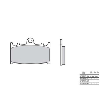 Plaquettes de frein carbone ceramique racing BREMBO 07KA13RC