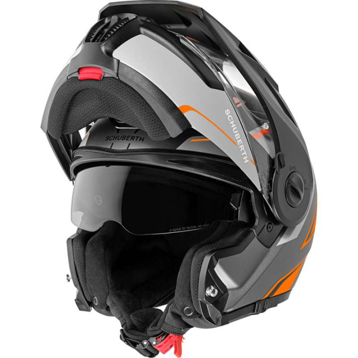 Schuberth E1 ENDURANCE modular motorcycle helmet Orange