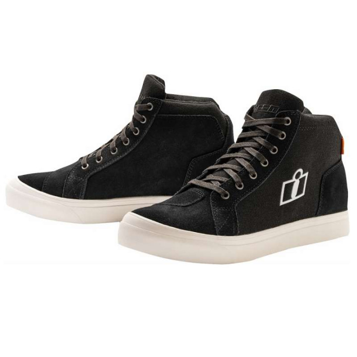 Chaussures moto Icon CARGA Noir/Blanc