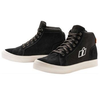 Chaussures moto Icon CARGA Noir/Blanc Chaussures moto Icon CARGA Noir/Blanc