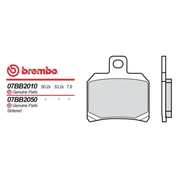 Plaquettes de frein moto organique Brembo 07BB20CC