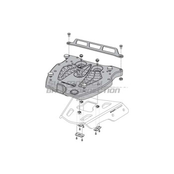 Plaque d'adaptation SW-Motech ALU RACK pour Top case Givi/Kappa MONOLOCK Plaque d'adaptation SW-Motech ALU RACK pour Top case Givi/Kappa MONOLOCK